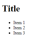 Unordered List