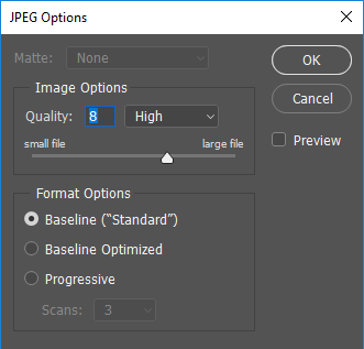 JPEG Options